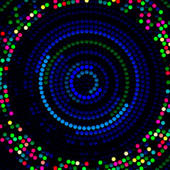 Abstract mosaic background with round shapes