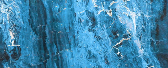 Blue black gray white abstract marble granite natural stone texture panorama