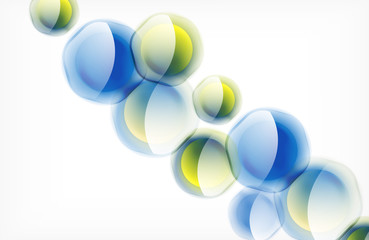 Abstract background - glass shiny transprent hexagon shapes overlapping eath other. Vector Illustration For Wallpaper, Banner, Background, Card, Book Illustration, landing page