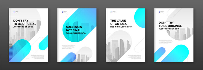 Corporate brochure cover design template for business. Good for annual report, magazine cover, poster, company profile cover