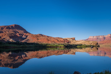reflection in the colorado river, beautiful view