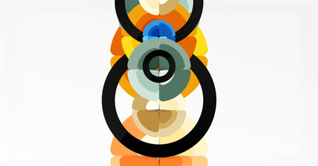 Abstract background, trendy color circles geometrical composition. Vector Illustration For Wallpaper, Banner, Background, Card, Book Illustration, landing page