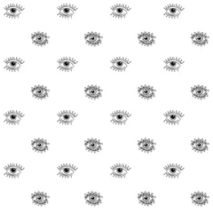 Lichtdoorlatende gordijnen Ogen Naadloos patroon met ogen. Vectorachtergrond.