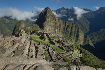 Machu Picchu. Urubamba River valley. Ancient Inca temple. Andes. Peru