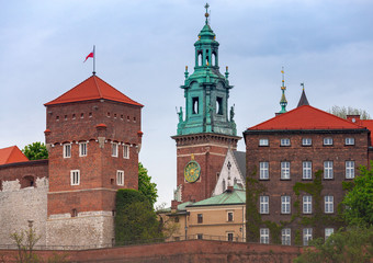 Krakow. The towers of the old city.