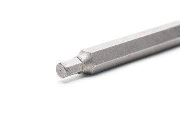 Hexagon socket wrench on a white background