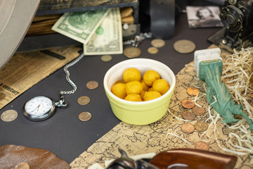 Bowl with potato balls