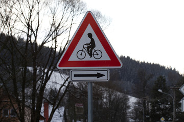Traffic sign Cyclists