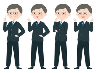 ビジネスマン　ポーズセット