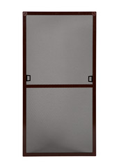 Brown Insect Screen for Windows PVC Mosquito mesh in frame isolated on white background
