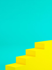 Geometric figures display on background,3d rendering ,3d illustration