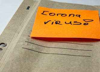 Notizzettel Coronavirus