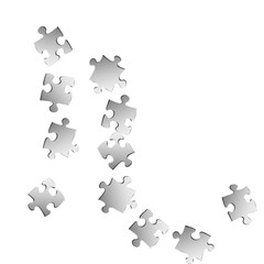 Business conundrum jigsaw puzzle metallic silver 