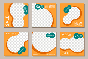 Fototapeta premium Sale social media banner post templates, creative editable frames.
