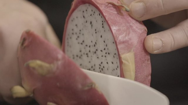 Kochen Drachenfrucht schneiden