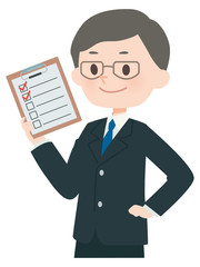 ビジネスマン　ミドル　チェックリスト