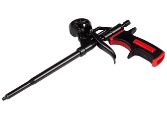 Black foam sprayer gun isolated on white background
