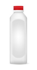 Bottle for milk, juice or something else, on white background