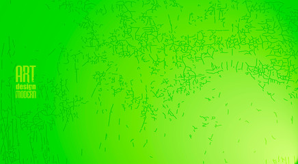 Lettuce abstract background in rich colors with the effect of cracks