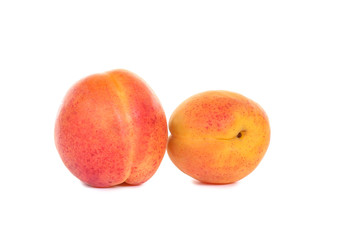 Sweet apricots isolated on white background