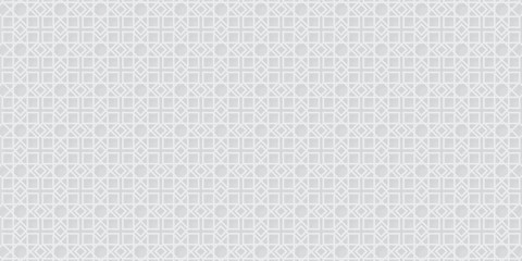 Simple white grey silver arabic seamless pattern with classic islamic culture ornament. White background with shadow. Luxury mandala background with golden arabesque pattern arabic islamic east style.