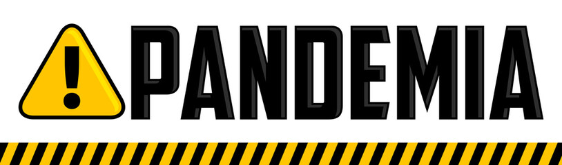 Pandemia, Pandemic Spanish text Vector design.