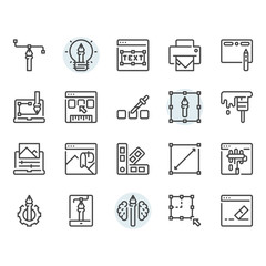 Graphic design icon and symbol set.