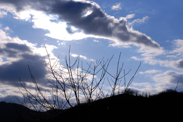 Italia : Paesaggio montano,Campania,10 Marzo 2020.
