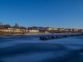 winter view of Karlbergs castle, stockholm