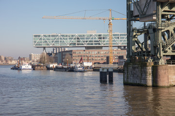 Fototapeta na wymiar De hef bridge in Rotterdam