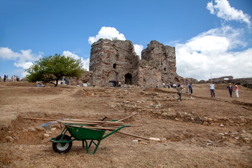 Archaeological excavations in the castle of Yoros