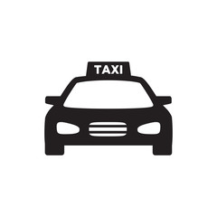taxi icon in trendy flat design 