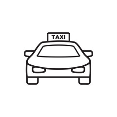 taxi icon in trendy flat design 