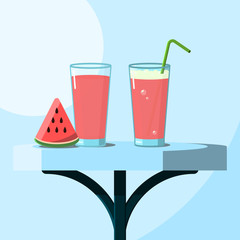 FlatGlassSet5WaterMelon