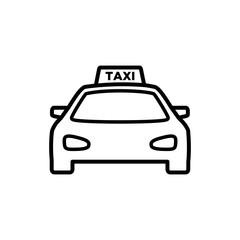 taxi icon in trendy flat design 