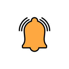 Bell Icon vector isolated on white background. Notification symbol. Bell vector icon