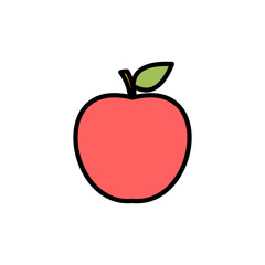 Apple icon isolated on white background. Apple vector icon