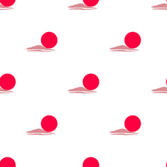 Abstract illustration with colorful sun on white background.