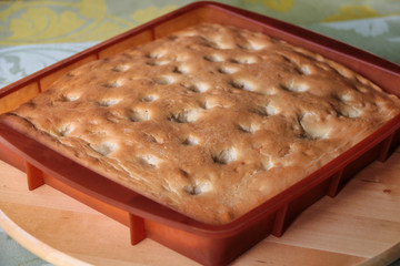 focaccia  is a traditional oven baked flat bread