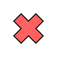 Obraz premium Close icon isolated on white background. Delete icon. remove, cancel, exit symbol