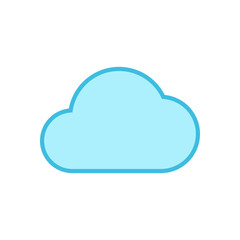 Cloud icon vector isolated on white background. cloud computing icon