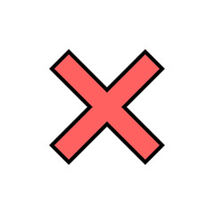 Close icon isolated on white background. Delete icon. remove, cancel, exit symbol