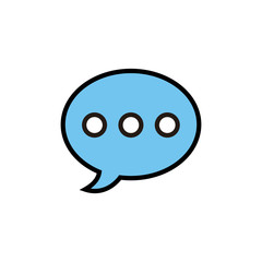 Chat icon isolated on white background. Chat vector icon. Speech bubble