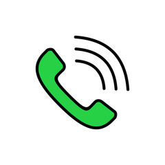 Call icon isolated on white background. Phone icon vector. mobile phone. telephone icon