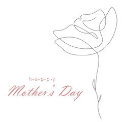 Mothers day card vector illustration.