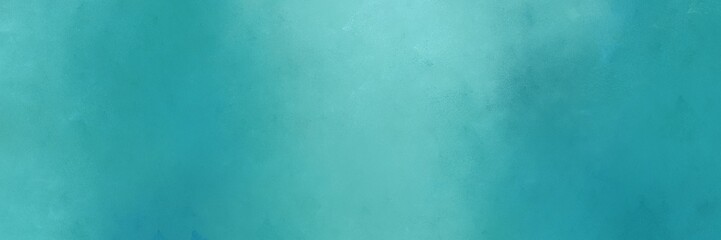 abstract painting background graphic with light sea green and medium aqua marine colors and space for text or image. can be used as horizontal background graphic