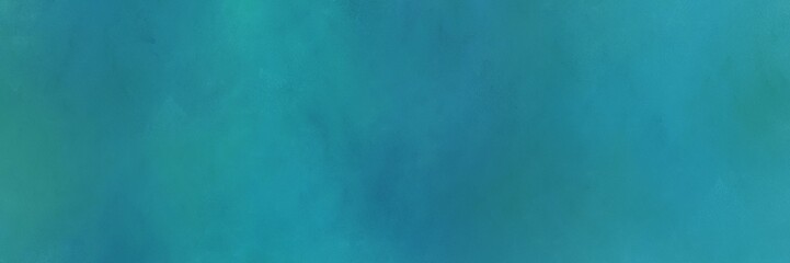 vintage abstract painted background with teal blue, light sea green and teal colors and space for text or image. can be used as horizontal background texture