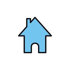 Fototapeta na wymiar Home icon isolated on white background. House vector icon. Address