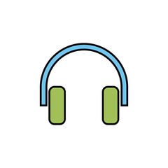 Headphone icon isolated on white background. Headphone vector icon. Call us