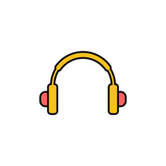 Headphone icon isolated on white background. Headphone vector icon. Call us